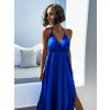 Kráľovsky modré elegantné šaty MADDOX s volánikmi