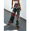 50418 2 khaki elegantni kalhoty boysen s kvetinovym vzorem