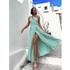 Svetlo zelené elegantné šaty KATIE s viazaním