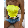 51756 neonove zluty elegantni crop top meteorite