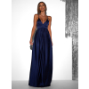 Tmavomodré elegantné šaty MAKANY