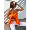 49320 oranzovy elegantni top fanias s krajkou