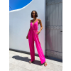 Ružový elegantný overal TISY s vreckami