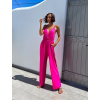 Ružový elegantný overal TISY s vreckami