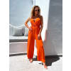 53775 1 oranzovy elegantni overal tisy s kapsami