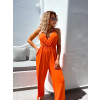 53775 2 oranzovy elegantni overal tisy s kapsami