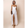 54078 bile elegantni saty patilla s rozparkem