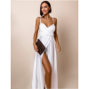 54078 3 bile elegantni saty patilla s rozparkem