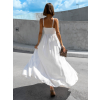 Biele elegantné šaty PATILLA s rázporkom