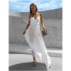 54078 7 bile elegantni saty patilla s rozparkem