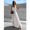 54078 8 bile elegantni saty patilla s rozparkem
