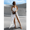 54078 9 bile elegantni saty patilla s rozparkem