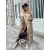 54633 10 tmave bezova dlouha prosivana bunda walnut s kapsami
