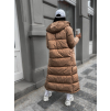 54687 7 svetle hneda dlouha prosivana bunda walnut s kapsami