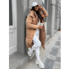 54687 9 svetle hneda dlouha prosivana bunda walnut s kapsami