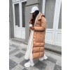 54687 2 svetle hneda dlouha prosivana bunda walnut s kapsami