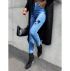 Modré denim džínsy MARIGY s potlačou