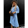 56433 3 svetle modry elegantni kabat walles s kapuci