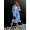 56433 4 svetle modry elegantni kabat walles s kapuci