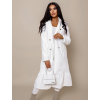 Biely kabát WESLEY s volánikmi