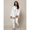Bílý teddy kabátek JEMIEN s knoflíky (Veľkosť ONESIZE)