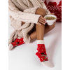 57150 1 cervene ponozky blanket s vanocnimi motivy