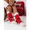 57150 2 cervene ponozky blanket s vanocnimi motivy