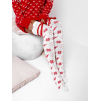 Bieločervené vzorované nadkolienky SLUMBER s mašľou