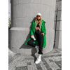 Zelená dlouhá bunda SAPIN s kapucí a kapsami (Veľkosť L)