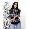 Čierny vianočný vzorovaný sveter JINGLE