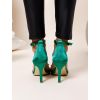 Zelené boty na podpatku WATLLIE se stříbrným detailem (Veľkosť 36)