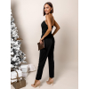 Čierny elegantný overal CANYON s opaskom