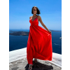 Červené elegantné šaty MAKANY