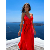 Červené elegantné šaty MAKANY