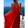 Červené elegantné šaty MAKANY