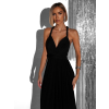 Čierne elegantné šaty BEATRICE s viazaním