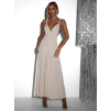 Krémové elegantné šaty BEATRICE s viazaním