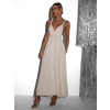 Krémové elegantné šaty BEATRICE s viazaním