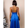 Královsky modré dlouhé elegantní šaty BREALYN s kapsami (Veľkosť ONESIZE)