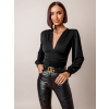 Černé elegantní body DEBBY s výstřihem do V (Veľkosť ONESIZE)