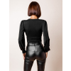 Černé elegantní body DEBBY s výstřihem do V (Veľkosť ONESIZE)