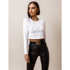 Biely crop top AFRA s kamienkami
