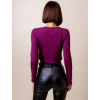 Fialový crop top AFRA s kamienkami