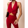 Bordó elegantní overal LAYNE (Veľkosť ONESIZE)