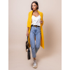 Tmavě žlutý pletený oversize cardigan SCAR (Veľkosť ONESIZE)