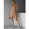 Svetlo hnedé elegantné šaty BUTTONI jednoduchého strihu