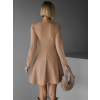 Svetlo hnedé elegantné šaty BUTTONI jednoduchého strihu