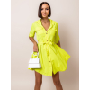 Neon žlté ľahké šaty FOGGY s gombíkmi