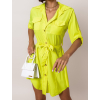 Neon žlté ľahké šaty FOGGY s gombíkmi