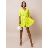 Neon žlté ľahké šaty FOGGY s gombíkmi